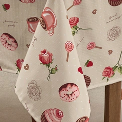 Toalha de Mesa Retangular 1.40m x 2.10m Teka Básica Estampas Coloridas