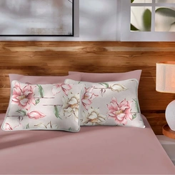 Jogo de Cama Casal Malha 100% Algodão Estampado 3 Peças Vivaldi