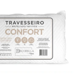 Travesseiro Confort 50cm x 70cm Matelado 180 Fios