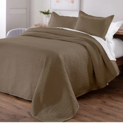Colcha Casal Dupla Face Matelada Diamante 150 Fios com Porta Travesseiros