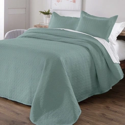 Colcha Queen Dupla Face Matelada Diamante 150 Fios com Porta Travesseiros