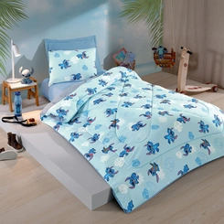 Edredom Infantil Solteiro Estampado Hedrons Disney Stitch