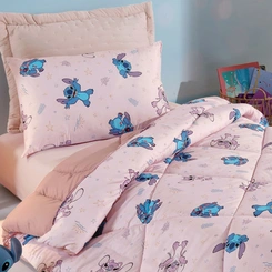 Edredom Infantil Solteiro Estampado Hedrons Disney Stitch