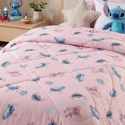 Edredom Infantil Solteiro Estampado Hedrons Disney Stitch