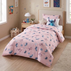 Edredom Infantil Solteiro Estampado Hedrons Disney Stitch