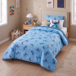 Edredom Infantil Solteiro Estampado Hedrons Disney Stitch