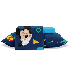 Jogo de Cama Solteiro Infantil Toque de Seda Mickey