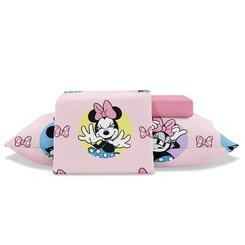 Jogo de Cama Solteiro Infantil Toque de Seda Minnie