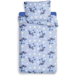 Jogo de Cama Solteiro Infantil Toque de Seda Stitch