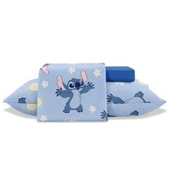 Jogo de Cama Solteiro Infantil Toque de Seda Stitch