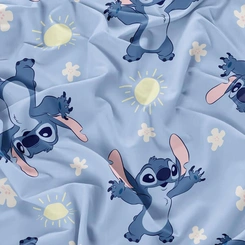 Jogo de Cama Solteiro Infantil Toque de Seda Stitch