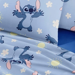 Jogo de Cama Solteiro Infantil Toque de Seda Stitch