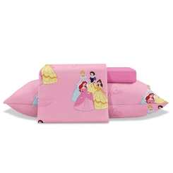 Jogo de Cama Solteiro Infantil Toque de Seda Princesas