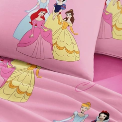 Jogo de Cama Solteiro Infantil Toque de Seda Princesas