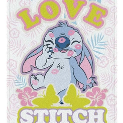 Toalha de Banho Infantil Lepper Felpuda Stitch