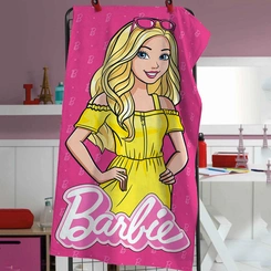 Toalha De Banho Infantil Aveludada Barbie Dohler