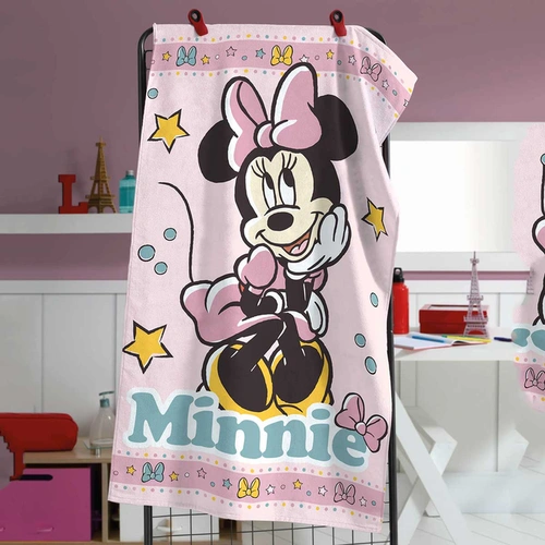 Toalha De Banho Infantil Felpuda Minnie Dohler