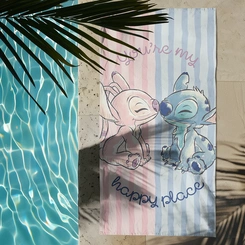 Toalha de Banho Infantil Aveludada Stitch Dohler