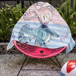 Toalha de Banho Infantil Aveludada Stitch Dohler