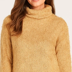 Blusa Feminina Tricot Lã Romance Cereja Rosa