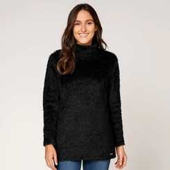 Blusa Feminina Tricot Lã Romance Cereja Rosa