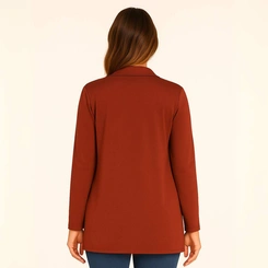 Blazer Feminino Compacto Liso Estilo Montaria