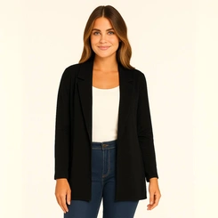 Blazer Feminino Compacto Liso Estilo Montaria
