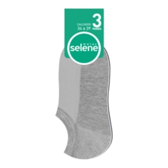 Kit 3 Pares De Meia Sapatilha Esportiva Selene 34/39