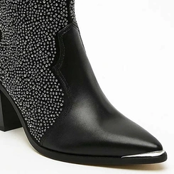 Bota Feminina Western Vizzano com Pedraria Preto