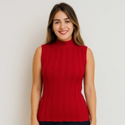 Blusa Feminina Tricot Floratta Garrafinha Canelada