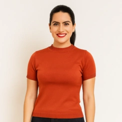 Blusa Feminina Modal Lisa Tricot Manga Curta