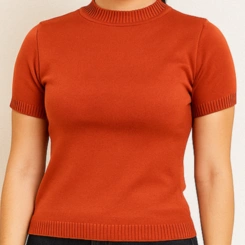 Blusa Feminina Modal Lisa Tricot Manga Curta