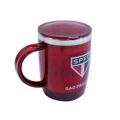 Caneca Térmica São Paulo Oficial Original 450ml Mileno Inox com Tampa