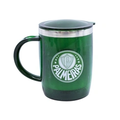 Caneca Térmica Palmeiras Oficial Original 450ml Mileno Inox com Tampa