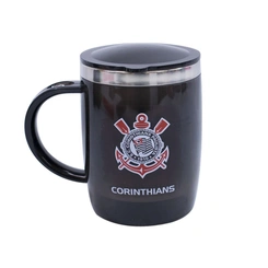 Caneca Térmica Corinthians  Oficial Original 450ml Mileno Inox com Tampa