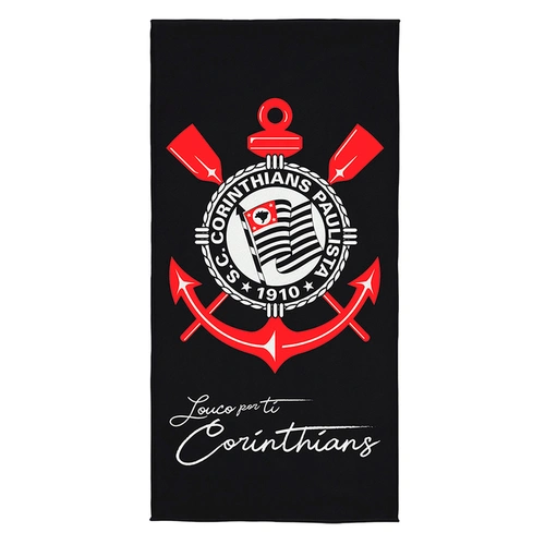 Toalha De Banho Aveludada Corinthians Oficial Original 75cm x 1,40m