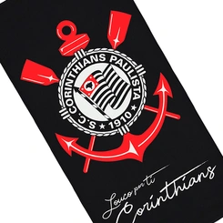 Toalha De Banho Aveludada Corinthians Oficial Original 75cm x 1,40m