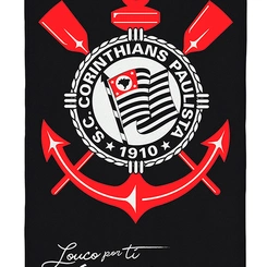 Toalha De Banho Aveludada Corinthians Oficial Original 75cm x 1,40m