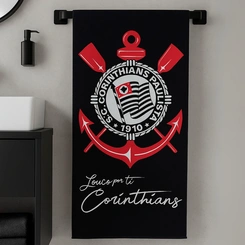 Toalha De Banho Aveludada Corinthians Oficial Original 75cm x 1,40m