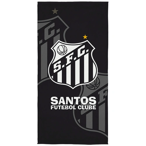 Toalha De Banho Aveludada Santos Oficial 75cm x 1,40m