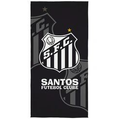 Toalha De Banho Aveludada Santos Oficial 75cm x 1,40m
