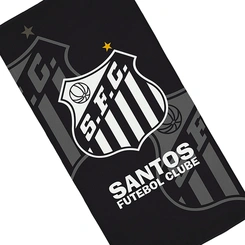 Toalha De Banho Aveludada Santos Oficial 75cm x 1,40m