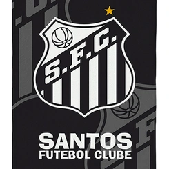 Toalha De Banho Aveludada Santos Oficial 75cm x 1,40m
