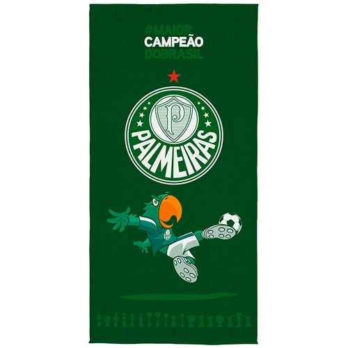 Toalha De Banho Aveludada Palmeiras Oficial Original 75cm x 1,40m