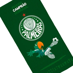 Toalha De Banho Aveludada Palmeiras Oficial Original 75cm x 1,40m
