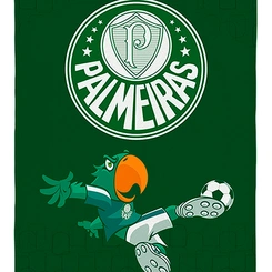 Toalha De Banho Aveludada Palmeiras Oficial Original 75cm x 1,40m