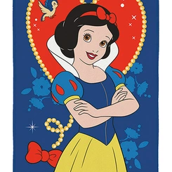 Toalha Aveludada Infantil Branca de Neve 70cm x 1,40m Lepper Oficial