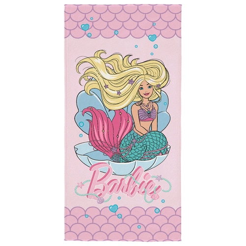 Toalha Aveludada Infantil Barbie 70cm x 1,40m Lepper Oficial