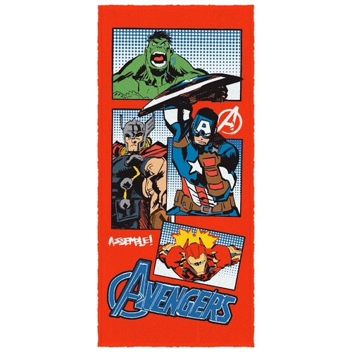 Toalha de Banho Infantil Lepper Felpuda Vingadores Avengers 60cm x 1.20m