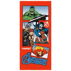 Toalha de Banho Infantil Lepper Felpuda Vingadores Avengers 60cm x 1.20m